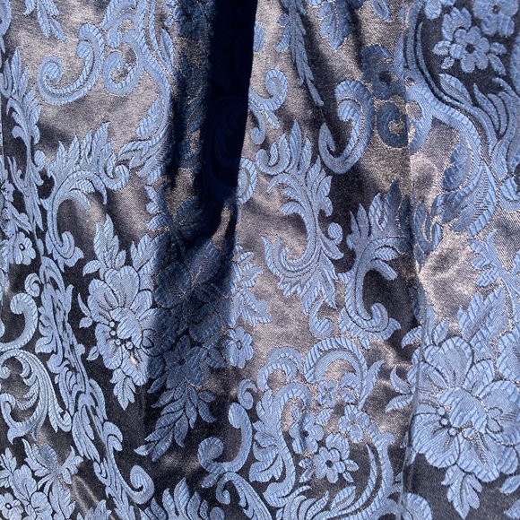 Vintage Jessica McClintock Blue Pattern Formal Dress - Picture 10 of 15